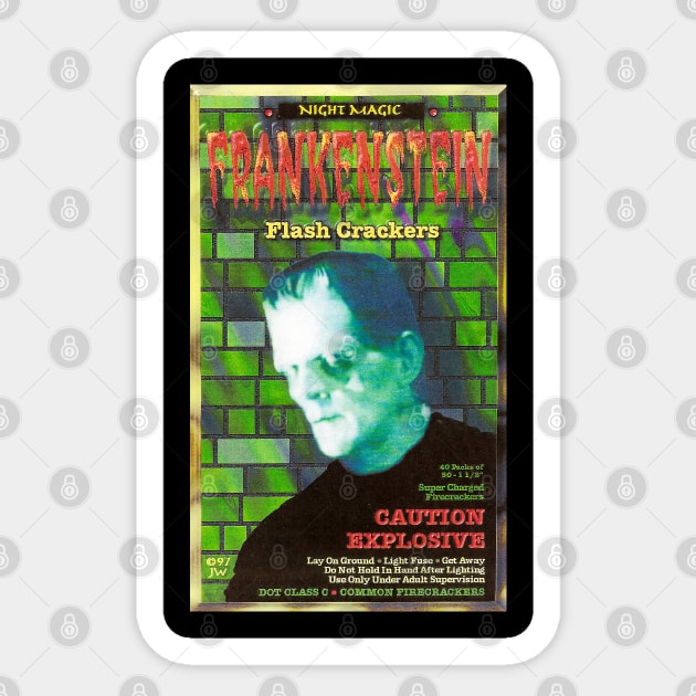 VINTAGE FIRECRACKER FRANKENSTEIN Sticker by kakeanbacot